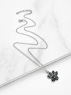 Shein Rhinestone Claw Pendant Chain Necklace