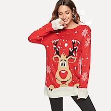 Shein Christmas Print Long Jumper