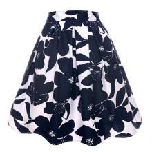 Shein Geo Print Zip Up Side Circle Skirt
