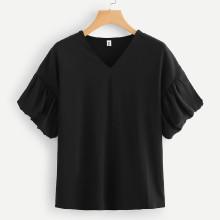 Shein V Neckline Butterfly Sleeve Blouse