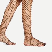 Shein Metal Ball Decorated Fishnet Tights