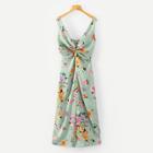 Shein All Over Florals Twist Front Wide Jumpsuit