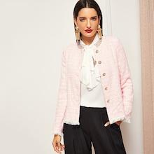 Shein Pocket Front Single Breasted Jacket