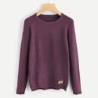 Shein Patched Decoration Sweater