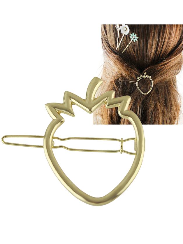 Shein Gold Pineapple Hair Clip Pin For Girls