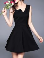 Shein Irregularity Neck Backless A-line Dress