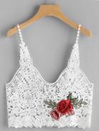 Shein Crochet Embroidered Appliques Cami Top