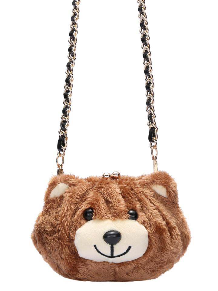 Shein Kiss Lock Bear Chain Bag