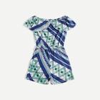 Shein Toddler Girls Geo Print Peter Pan Collar Jumpsuit
