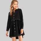 Shein Contrast Stitching Shirt Dress