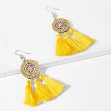 Shein Tassel Sector Drop Earrings