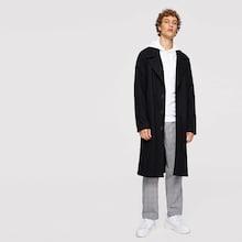 Shein Men Drop Shoulder Button Up Longline Coat