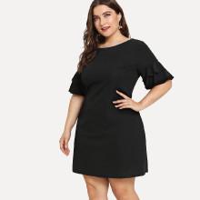 Shein Plus Ruffle Sleeve Tunic Dress
