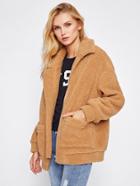 Shein Drop Shoulder Oversized Fleece Jacket