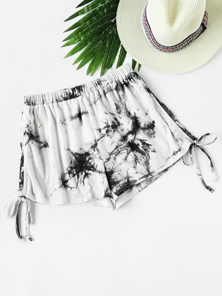 Shein Tie Dye Drawstring Side Shorts