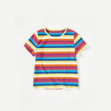 Shein Girls Striped Short Sleeve Tee
