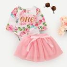 Shein Toddler Girls Floral Print Jumpsuit With Skirt