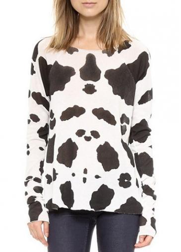 Rosewe Fantastic Round Neck Long Sleeve Printed T Shirt