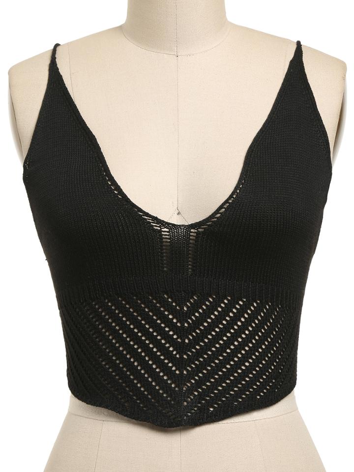 Shein Eyelet Sweater Cami Top