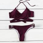 Shein Plus Ladder Cut Out Wrap Bikini Set