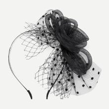 Shein Polka Dot & Net Detail Hair Fascinator