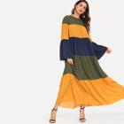 Shein Cut And Sew Keyhole Back Oversized Dress