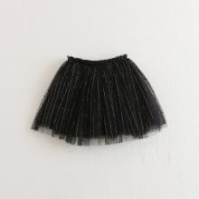 Shein Girls Metallic Mesh Overlay Skirt