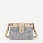 Shein Contrast Double Houndstooth Crossbody Bag