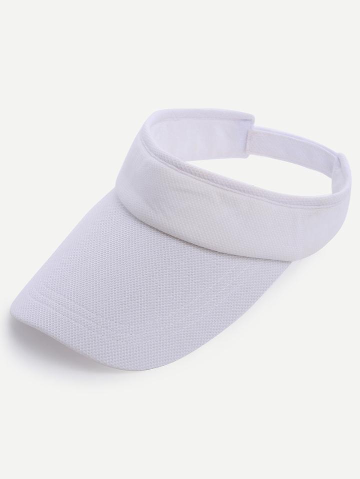 Shein White Long Bill Visor Cap
