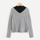 Shein Cable Knit 2 In 1 Jumper