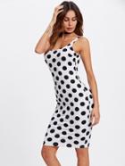 Shein Polka Dot Form Fitting Tank Dress