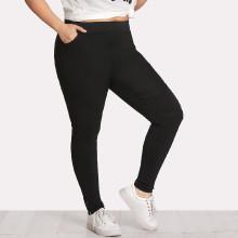 Shein Plus Zip Detail Skinny Pants
