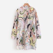 Shein All Over Printed Slit Side High Low Shirt