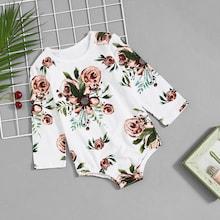Shein Toddler Girls Floral Print Jumpsuit