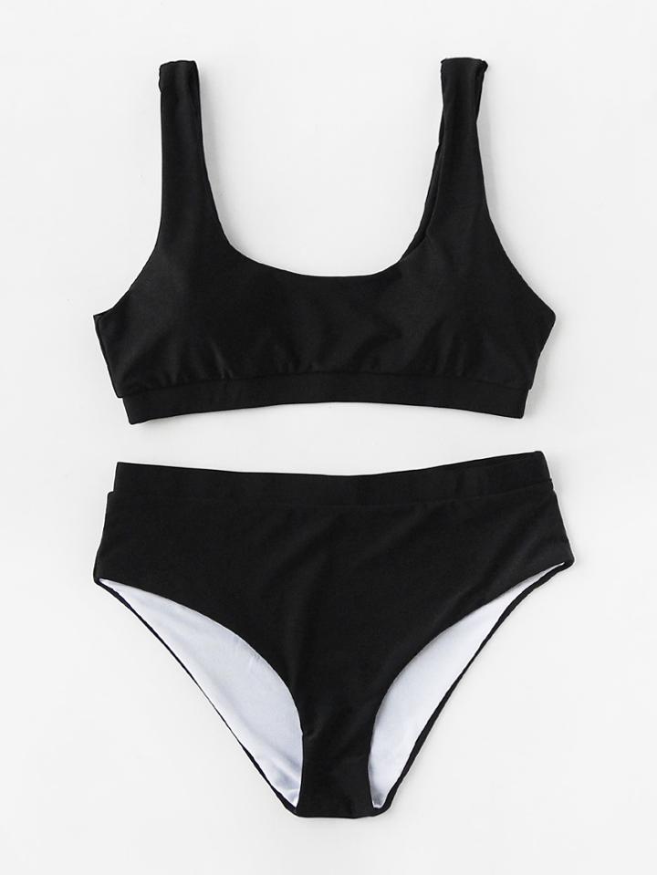 Shein Scoop Neck Bikini Set