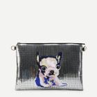 Shein Sequin Dog Pattern Clutch Bag