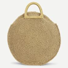 Shein Round Shaped Straw Tote Bag