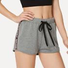 Shein Lettering Tape Side Heathered Sweat Shorts