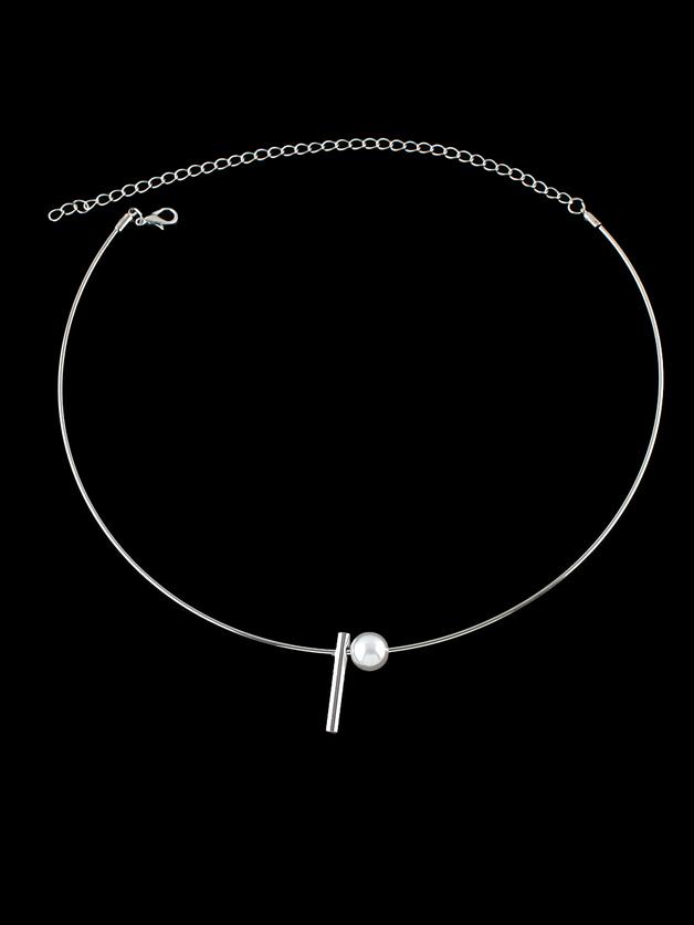 Shein Silver Plated Collar Necklace