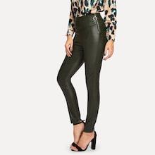 Shein Zip Side Pu Pants