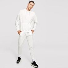 Shein Men Drawstring Hoodie Top & Pants Set