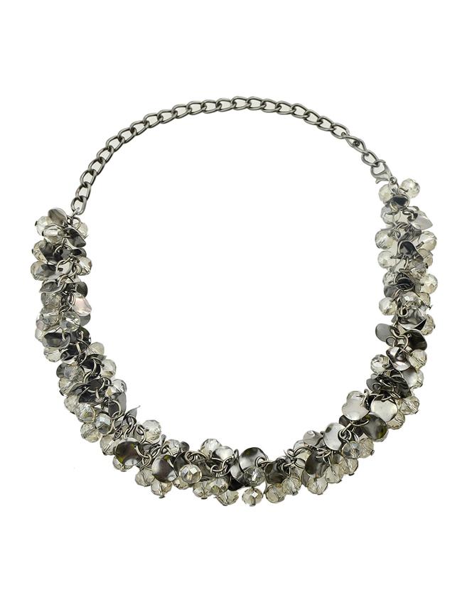 Shein Gray Small Beads Necklace