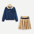 Shein Girls Figure Top & A-line Skirt Set