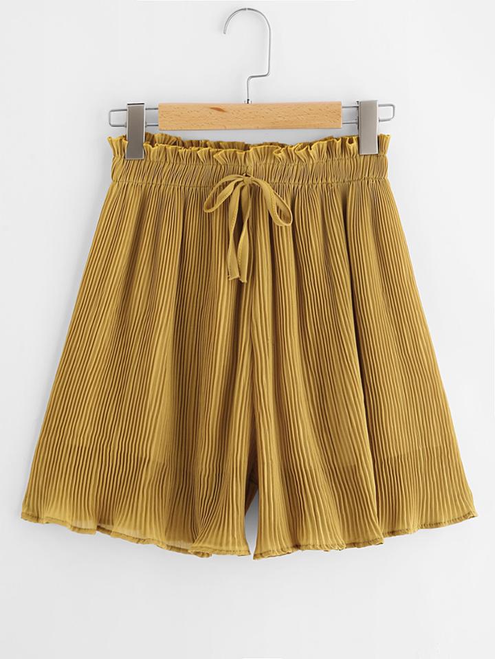 Shein Frill Waist Pleated Shorts