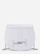 Shein Metal Detail Pu Saddle Bag