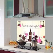 Shein Kitchen Tools Print Oil Proof Wall Sticker