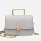 Shein Stitch Trim Chain Bag With Metal Handle