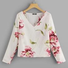 Shein V-neck Floral Top