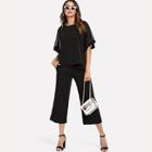 Shein Plain Blouse With Pants