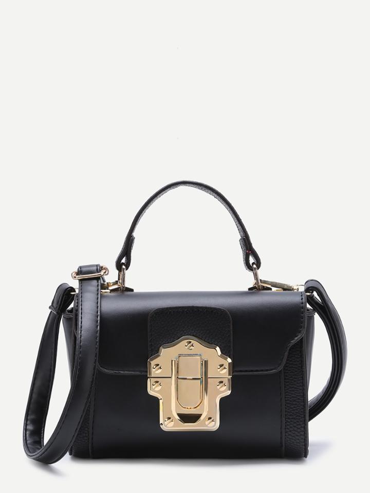 Shein Black Delicate Pu Shoulder Bag